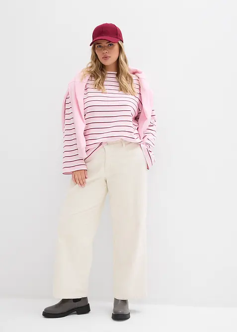 Langermet topp i 100% &oslash;kologisk bomull, bonprix