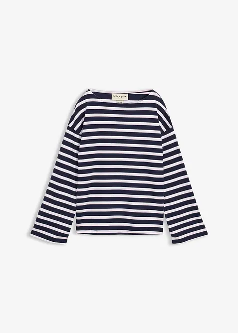 Langermet topp i 100% &oslash;kologisk bomull, bonprix