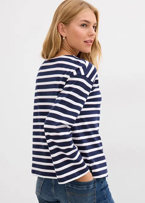 Langermet topp i 100% &oslash;kologisk bomull, bonprix