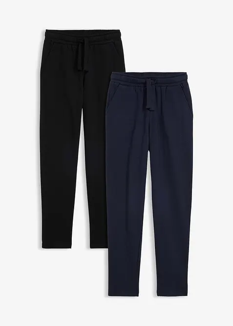 Joggebukse i bomullsmiks (2-pack), bonprix