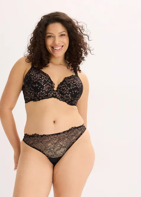 Vattert BH med glittergarn, bonprix