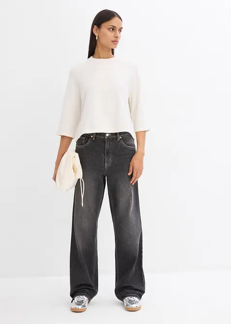 Oversized strikketopp, bonprix