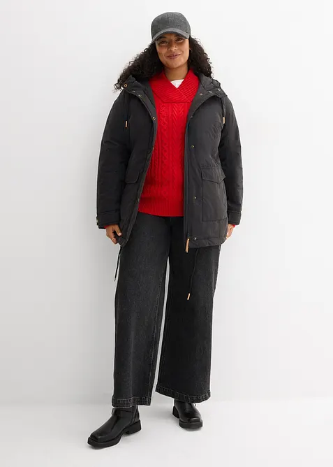 Varmt vattert parkas, bonprix