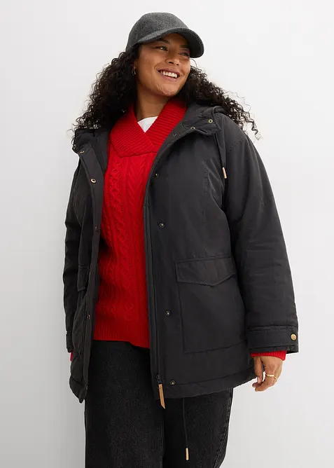 Varmt vattert parkas, bonprix