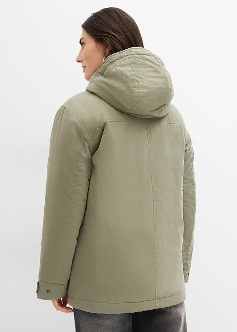 Varmt vattert parkas, bonprix