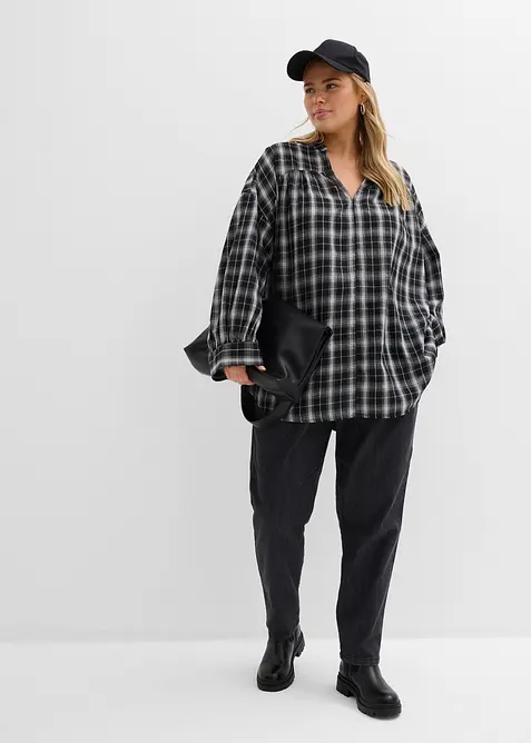 Lang, oversized bluse, bonprix