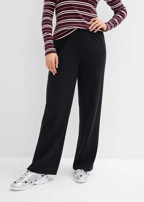 Jerseybukse av ribbet materiale (2-pack), bonprix