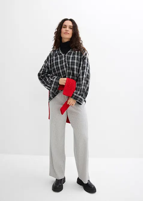 Jerseybukse av ribbet materiale (2-pack), bonprix