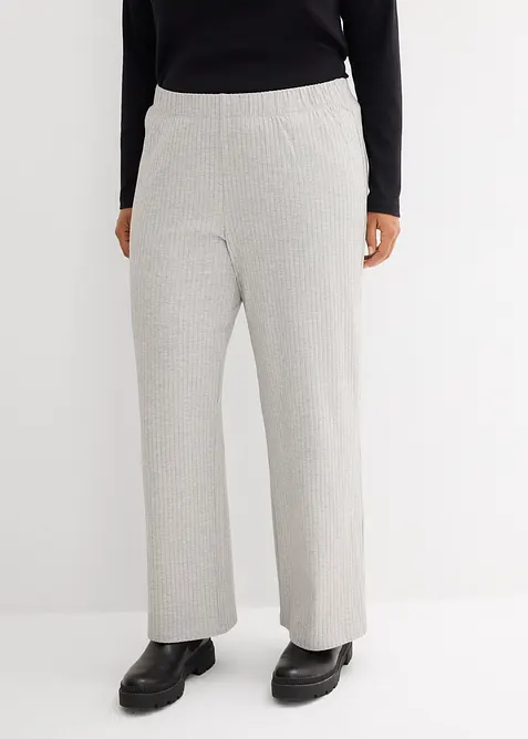 Jerseybukse av ribbet materiale (2-pack), bonprix