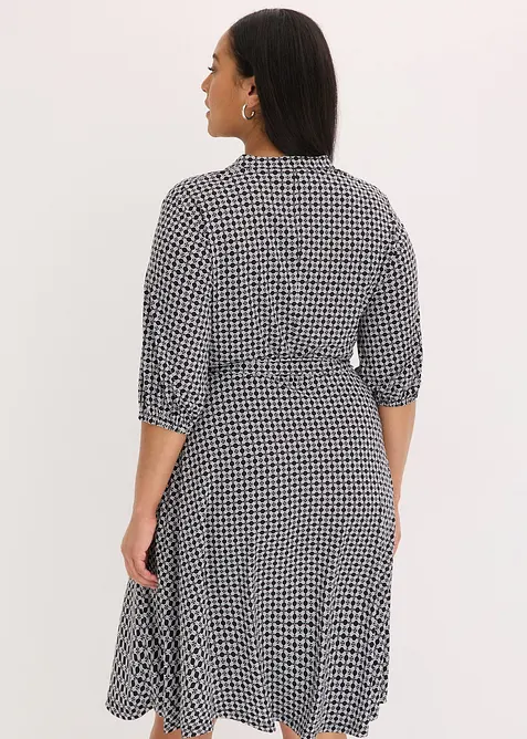 Trikotkjole med knytebelte (2-pack), bonprix