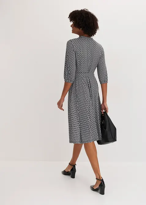 Trikotkjole med knytebelte (2-pack), bonprix