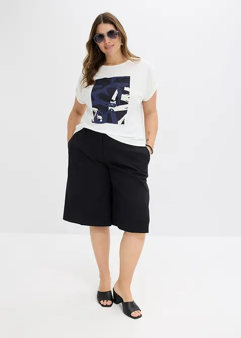 Top med viskose og glitterstener, bonprix