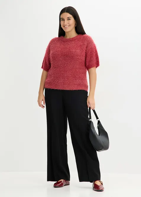 Grovstrikket genser med fj&aelig;rgarn, bonprix