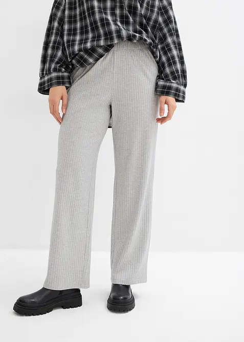 Jerseybukse av ribbet materiale (2-pack), bonprix