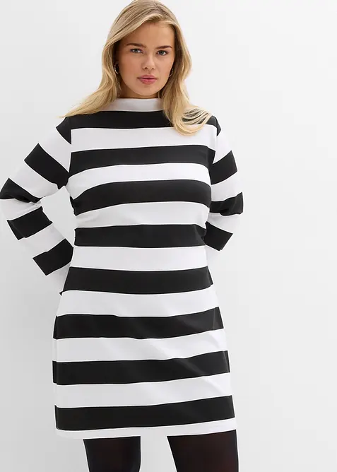 Trikotkjole med st&aring;krage, bonprix