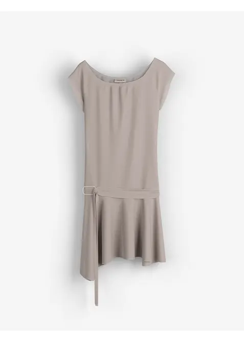 Trikotkjole med beltedetalj, bonprix