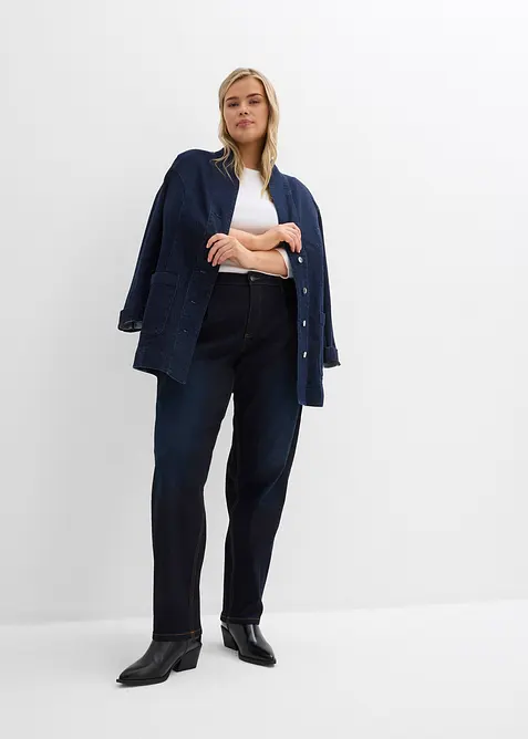 Barrel-jeans, Mid Waist, stretch, bonprix