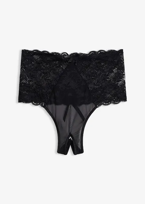 High Waist-stringtruse ouvert med avtagbart kjede, bonprix
