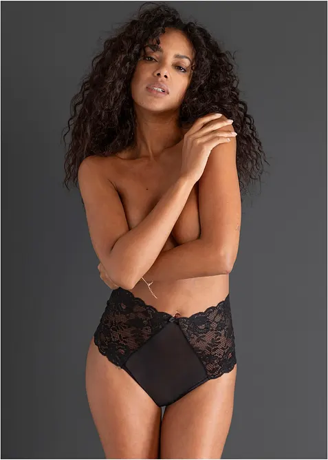 High Waist-stringtruse ouvert med avtagbart kjede, bonprix