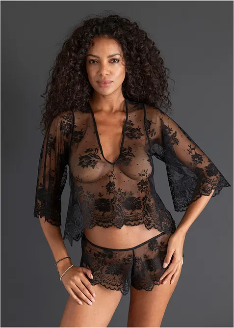 Langermet topp + panty (sett i 2 deler), bonprix