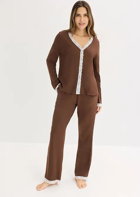 Pyjamas med knapper, bonprix