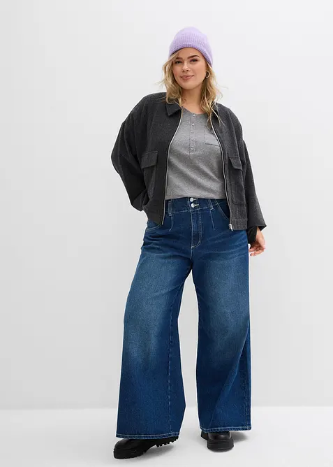 T-skjorte i bomull-/viskosemiks, bonprix