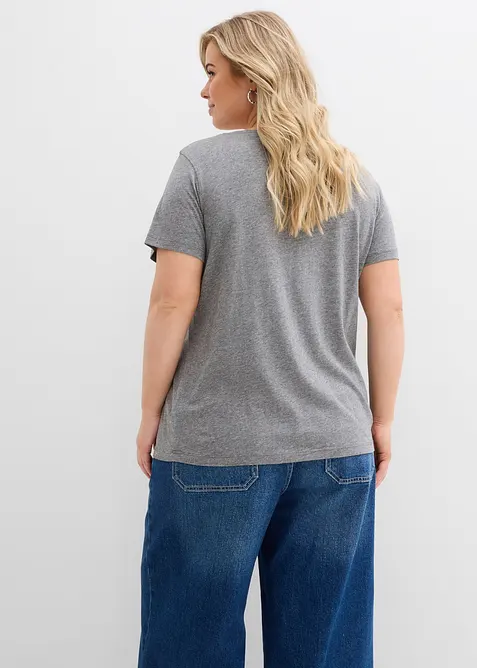 T-skjorte i bomull-/viskosemiks, bonprix