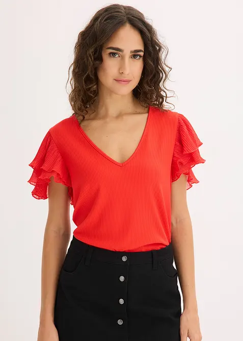 Topp med volanger, bonprix