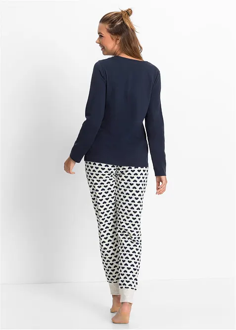 Pyjamas med &oslash;kologisk bomull, bonprix