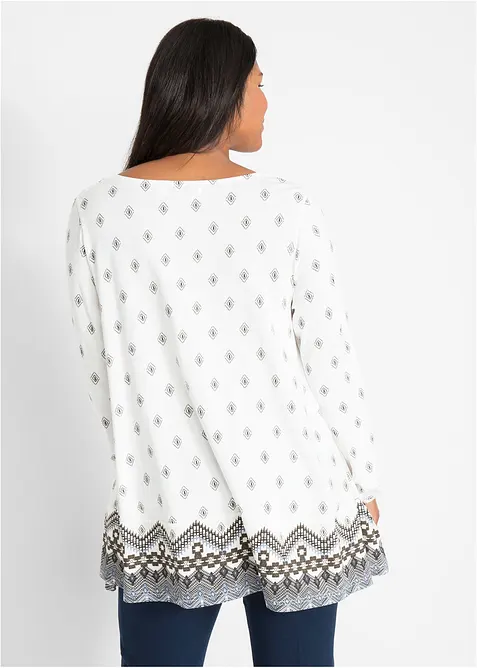 Trikottunika i bomull med viskose, bonprix