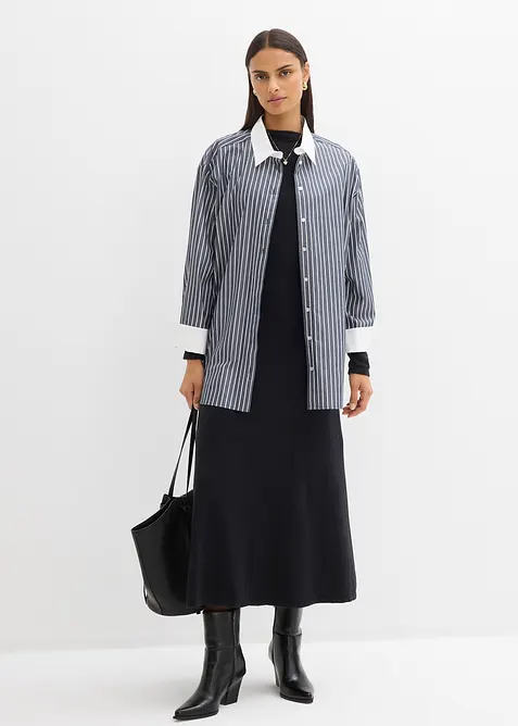 Maxikjole i finstrikk med kasjmir, bonprix