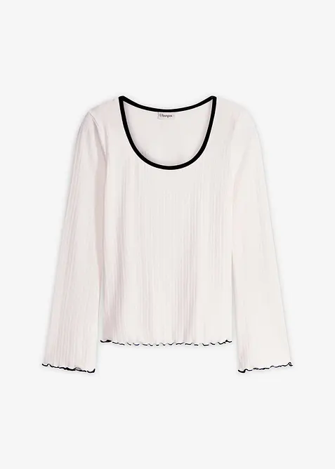 Ribbet topp, bonprix