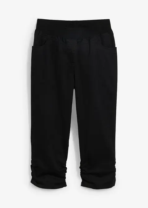 Capri-bukse i bomullsmiks med komfortlinning, bonprix