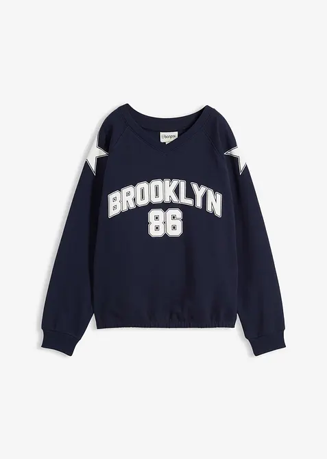 Oversized sweatshirt i myk bomullsmiks, bonprix