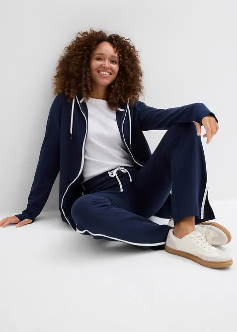 Joggedress i bomull med elastan, bonprix