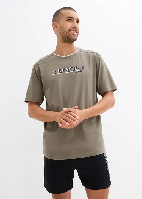 Kort pyjamas med myk bomull, bonprix