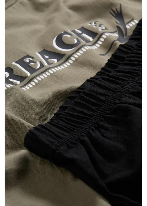 Kort pyjamas med myk bomull, bonprix