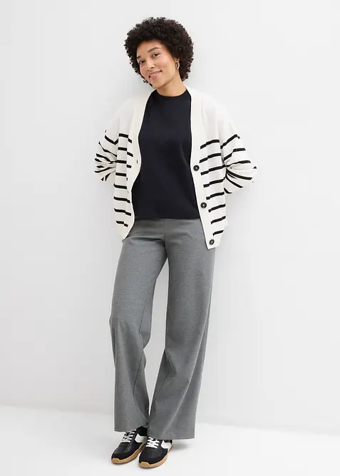 Kort, oversized topp i formstabil, 100% &oslash;kologisk bomull, bonprix