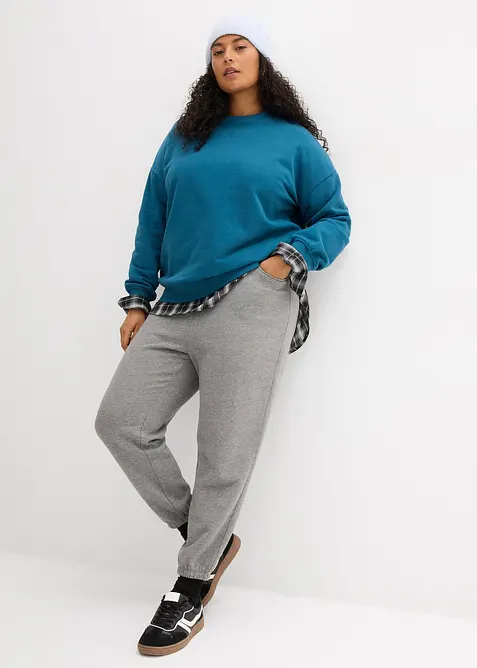 Drop crotch-joggebukse i 100% &oslash;kologisk bomull, bonprix