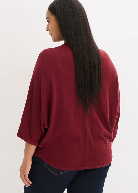 Finstrikket cardigan i 100% bomull, bonprix