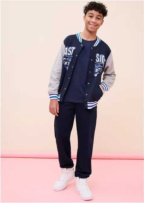 Langermet topp med &oslash;kologisk bomull (5-pack), bonprix