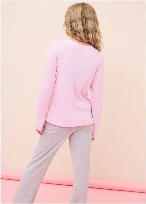 Langermet topp av 100% &oslash;kologisk bomull (5-pack), bonprix