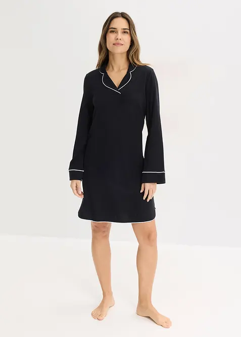 Nattskjorte av myk bomull, bonprix