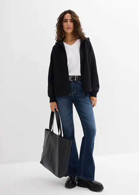 Sweatjakke i 100% &oslash;kologisk bomull, bonprix