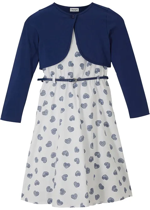 Kjole, bolero og belte (3-delt sett), bonprix