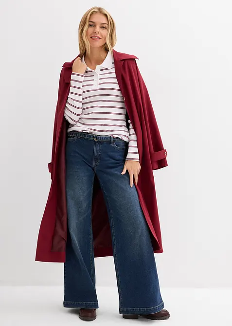 Ribbet poloskjorte, bonprix