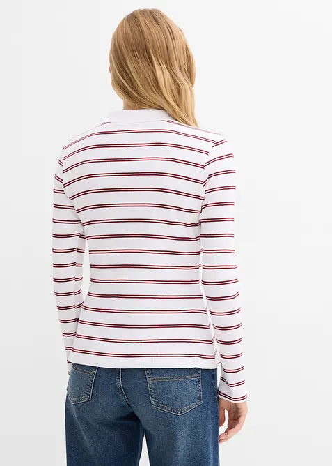 Ribbet poloskjorte, bonprix