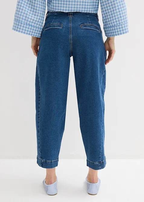 Barrel jeans, Mid Waist, cropped, bonprix