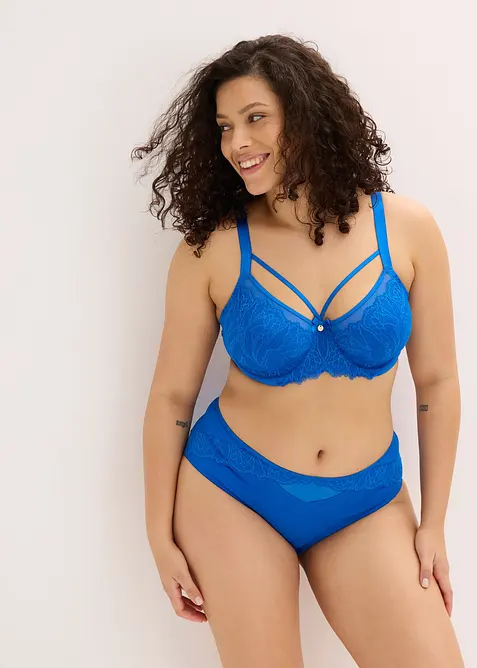 Truse med h&oslash;y midje og nydelige blonder, bonprix