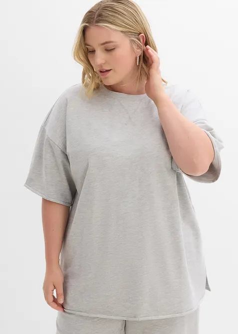 Lang sweatshirt i 100% bomull, bonprix